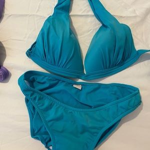 Turquoise Venus halter top bikini